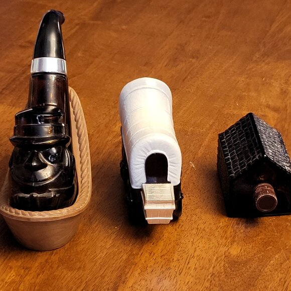 Vintage Avon ~ Set of 3 Glass After Shave Bottles ~ Excellent Condition - Picture 1 of 10